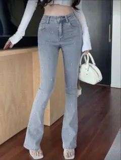 sheinフレアデニム