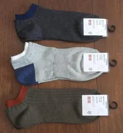 ユニクロ ショートソックス 3足セット MEN 25-27cm【新品未使用】