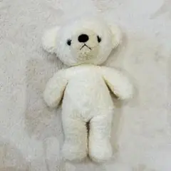 童心 Dousin ぬいぐるみ クマのフカフカ テディベア 白 クリーム色 熊