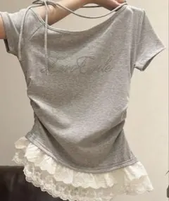 Zero Circle ラインストーン 半袖カットソー