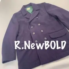 B1516【美品】R.newbold ピーコート ネイビー ウール　メンズLのサムネイル