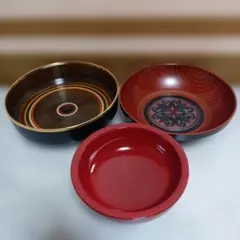 【昭和レトロ】茶菓子・菓子入れ　果物入れ　３点　当時デザイン　レトロ感