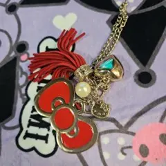 ハローキティ　バッグチャーム　リボン