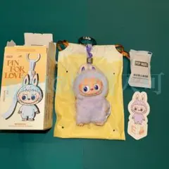 ②【E】ラブブ Labubu PIN FOR LOVE イニシャル