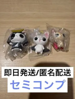 にゃんぱいあ ラバfig ガチャガチャ 3種セット セミコンプリート