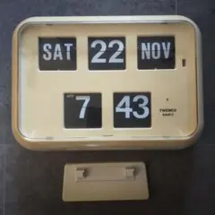 【ジャンク品】TWEMCO OL-23 置時計 クリーム色
