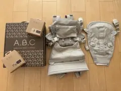 数年使用エルゴブラックフローラル抱っこ紐&オーガニックインサート 