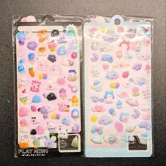 ぷくぷく立体 3Dシール ボンボンドロップシール風 キャラクター