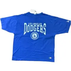 MLB ドジャース Tシャツ 青 M ロゴ 古着