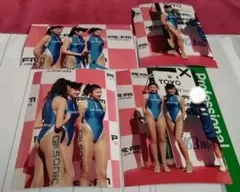 レースクイーン　写真　はがきサイズ　4枚　ハイレグ　CALSONIC