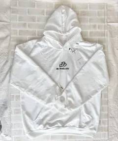 タグ付き✨メンズ フード付きパーカー フーディ トレーナー スウェット 白 ロゴ