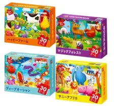 QUOKKA 幼児向けパズル 3-5歳 – 4 x 30ピース パズル 子供用