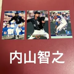 西武ライオンズダイエーホークスレジェンド投手内山智之 プロ野球カード 3枚セット