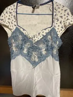 80s 90s ヴィンテージ レースリボン キャミ