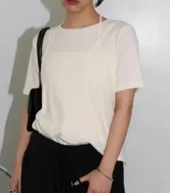 ホルターネック シアー レイヤード Tシャツ レディース トップスのサムネイル
