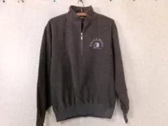 103801 Ｂlack＆white ハーフジップトレーナー　茶色　M