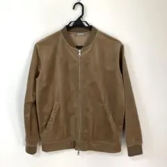 【nano universe】ナノユニバース　スエード生地ブルゾン　ベージュS