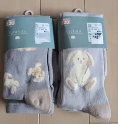 タイツ　うさぎ柄 グレー 120　futafuta