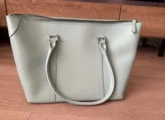 【美品】agnes b. アニエスベー レザートートバッグ 水色 シンプル