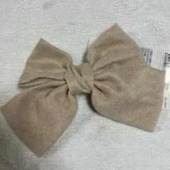 ベージュリボンヘアアクセサリー
