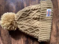 【古着】Dickies ケーブル編み ニット帽 ベージュ