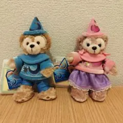 ディズニー　ダッフィー シェリーメイ ぬいぐるみバッジ　10周年