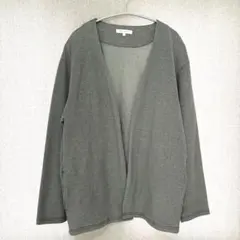 THE SHOP TK コットンニットカーディガン XL グレー ポケット付きのサムネイル