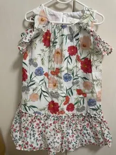 花柄ノースリーブワンピース