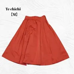 美品✨️Te chichi　テチチ【M】 ロング　フレアスカート 赤　オレンジ