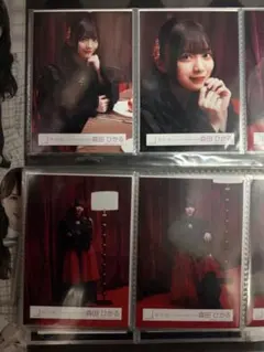 櫻坂46 生写真Unhappy birthday構文MV衣装 森田ひかる　赤4種