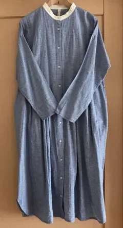 cloudnine 青ギンガムチェックのワンピース　タグ付き訳あり