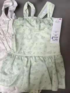 水着 100 花柄 リボン ワンピースタイプ