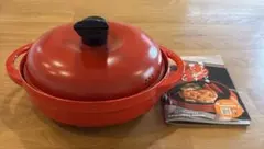 【新品未使用】レンジメートプレミアム 赤 レッド　丸型 調理器具