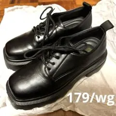 ZOZOTOWN 179/wg 厚底スクエアレースアップシューズ