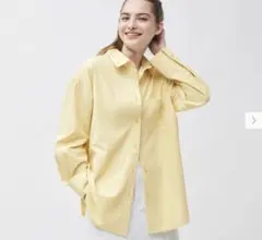GU 長袖シャツ オーバーサイズ イエローのサムネイル