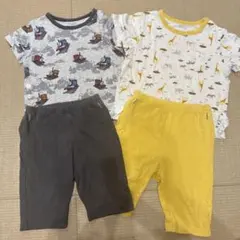 UNIQLO ベビーパジャマ 90cm 2点セット 動物　トーマスのサムネイル