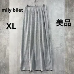 ミウィビレット mily bilet メタリック スカート シルバー XL 美品のサムネイル