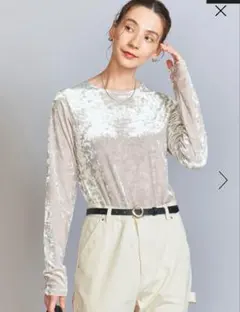 ユナイテッドアローズBEAUTY&YOUTH ベロア長袖Tシャツ