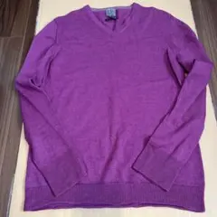 Calvin Klein カルバン・クライン　パープル VネックセーターLサイズ