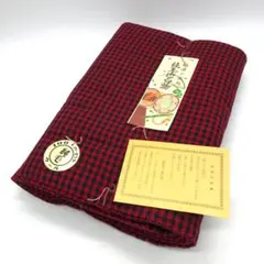 【未使用保管品】ウール100% 生地 反物 タータンチェック 赤黒 着物 未使用保管品】ウール100% 生地 反物 タータンチェック 赤黒 着物