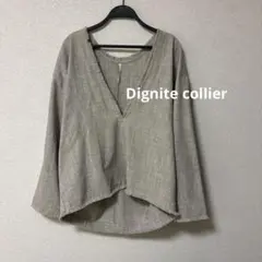 美品　Dignite collier 深Vプルオーバー　F ディニテコリエ