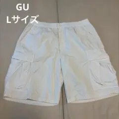 GU Lサイズ　カーゴショートパンツ ホワイト　ハーフパンツ