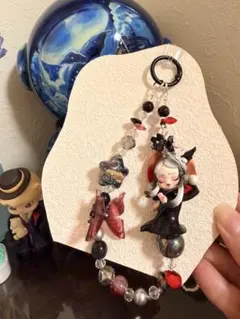 SKULLPANDAハンドメイド キャラクター付きストラップ