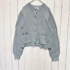 アースミュージックアンドエコロジー 透かし編み ニットカーディガン F 春