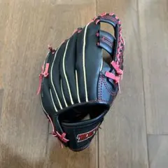 ZETT 軟式 野球 グローブ プロモデル ブラック/レッドのサムネイル