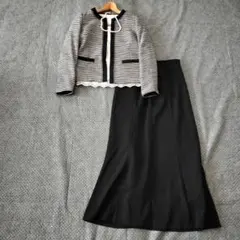 美品Mセレモニースーツフォーマルセットアップスカートスーツ 黒