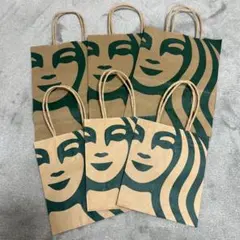 スターバックス ショップ袋 6枚セット　大　小