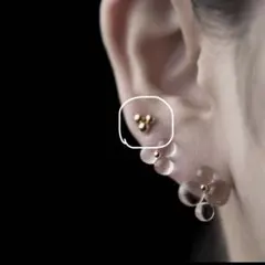 bubun ブブン organ K18 ピアス レディース アクセサリー gallery deux poissons online | bubun / organ #3 S / earrings