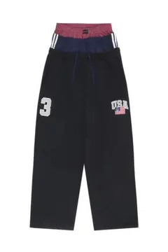 新品未使用 3 layered sweat pants ストリート 黒 L 3