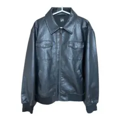 GU フェイクレザーブルゾン L ブラック SILENT NOISE ジャケット